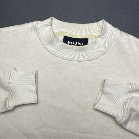 Hours Other - HOURS Collection Drop Shoulder Crewneck Sweatshirt Men XL Off White Cream Fleece